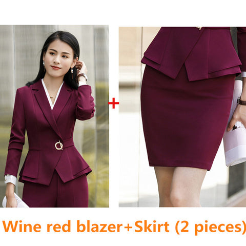 Colorful Women Skirt Suits   Business Office Suit  Suits Work Wear