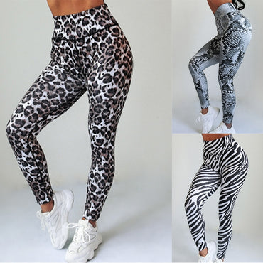 Zebra Snake Leopard Animal Skin Print Workout Gym Leggings