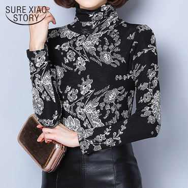 fashion women blouse print women shirts causal  tops and blouses