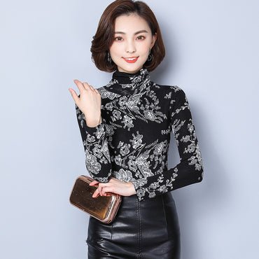 fashion women blouse print women shirts causal  tops and blouses