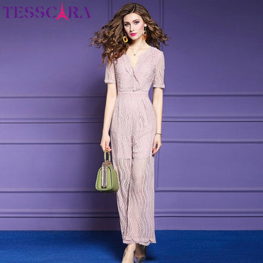 TESSCARA V-Neck Designer Jumpsuits & Rompers Coveralls