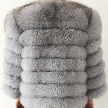 Natural  100% Real Fox Fur  Genuine Leather Keep Warm Fashion
