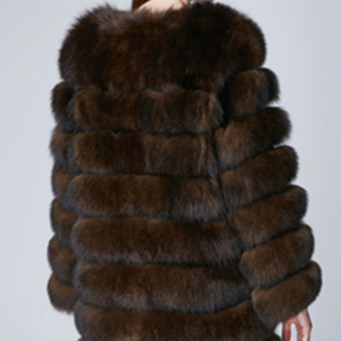 Natural  100% Real Fox Fur  Genuine Leather Keep Warm Fashion