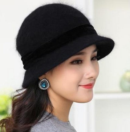 Knitted Caps People Keep Warm Rabbit Hair Knitting Hat Autumn