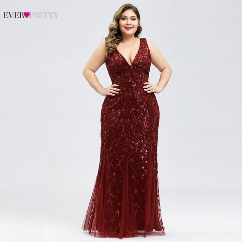 ArabicMermaid Evening Dresses Long Ever Pretty Elegant O Neck