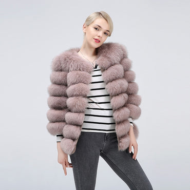 100% Natural Fox Fur Coat, Suitable For Real Women Winter Warm
