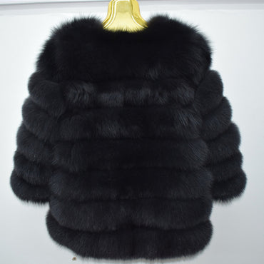 100% Natural Fox Fur Coat, Suitable For Real Women Winter Warm
