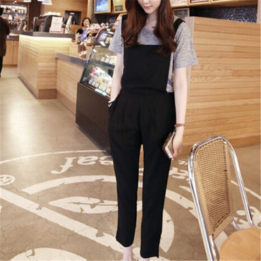 Jumpsuit Strap Harem Trousers Women Casual Loose Linen Pants