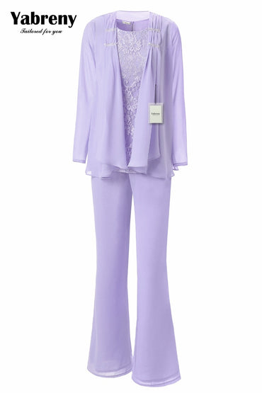 Yabreny Elegant  Lavender Chiffon Outfit for Special occasion