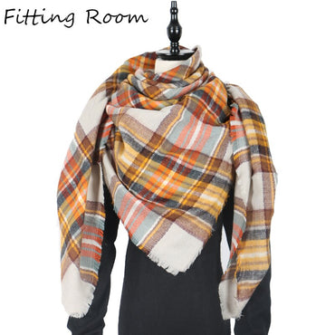 Brand Women Cashmere Scarf Triangle Winter Scarves Lady Shawls