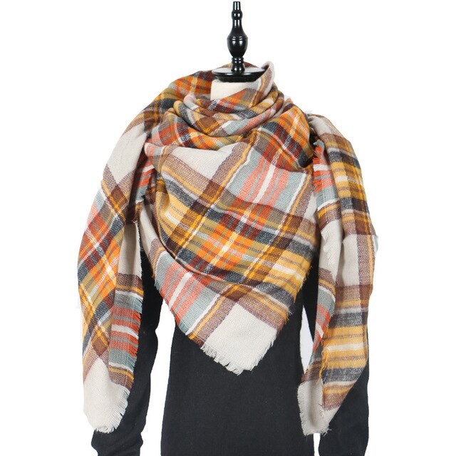 Brand Women Cashmere Scarf Triangle Winter Scarves Lady Shawls