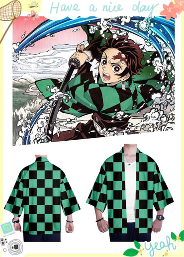 Cartoon Japan Style Harajuku Seven-point Sleeve Japanese kimono