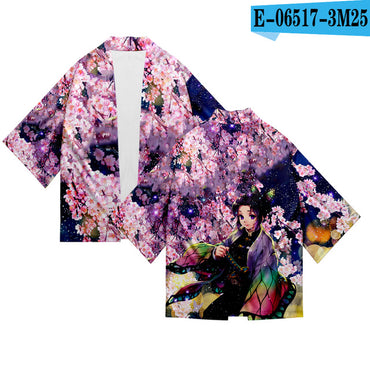 Cartoon Japan Style Harajuku Seven-point Sleeve Japanese kimono