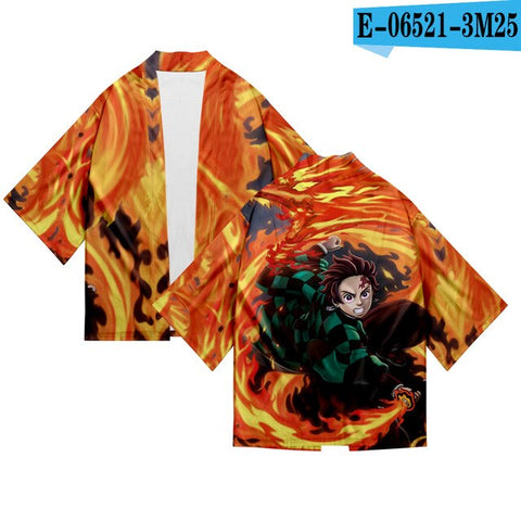 Cartoon Japan Style Harajuku Seven-point Sleeve Japanese kimono
