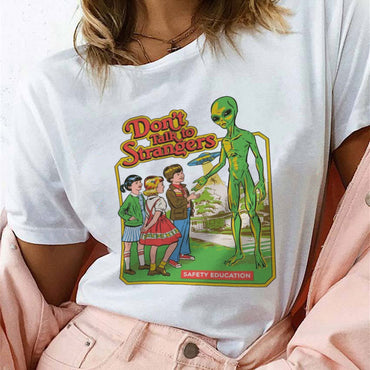 Vintage Clothes Tshirt Funny Tops 80s Tumblr Tees O-neck Short