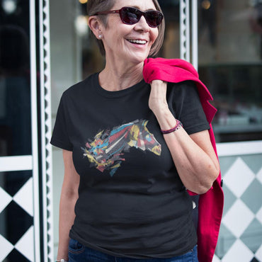 Casual Short-Sleeve Women tshirt Trendy Graphic O Neck Cotton