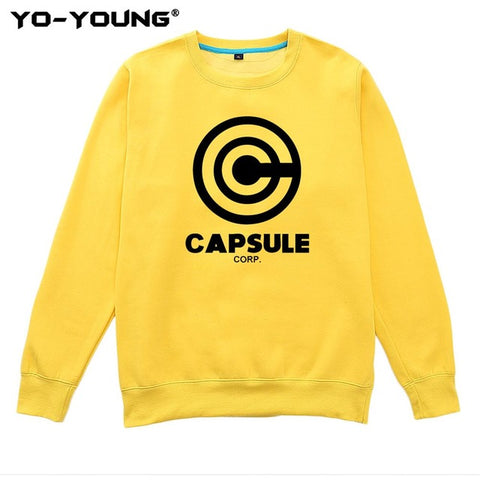Sweatshirts Anime Dragon Balls Casual Capsule Corporation Print