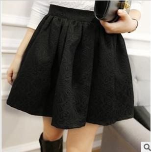 Octopussy Embossed Small Jacquard  Waist Skirt Elastic Short Bust