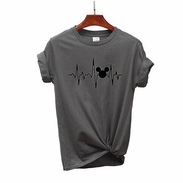 T Shirt Plus Size Mickey Tops Graphic Tees Women Mickey Mouse