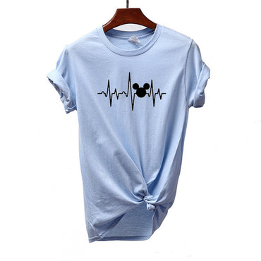 T Shirt Plus Size Mickey Tops Graphic Tees Women Mickey Mouse