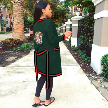 Tiger Sequined Cardigan  Tops Fashion Streetwear  Clubwear