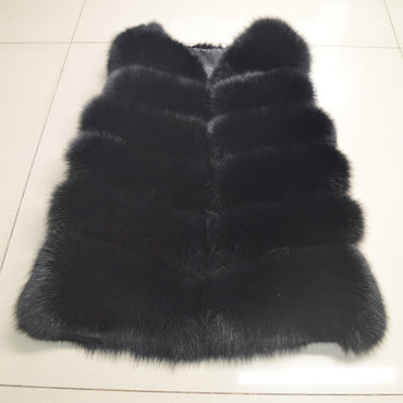 Real Fox Fur Waistcoat Women Brand Quality Warm Soft Fur Vest