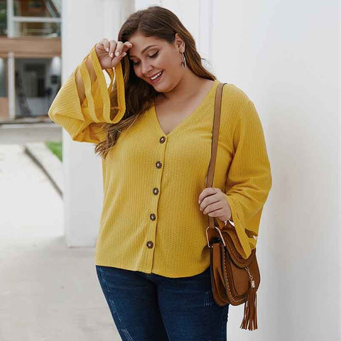 Sweters Long Sleeved Women Button Cardigan Top Pull Tops