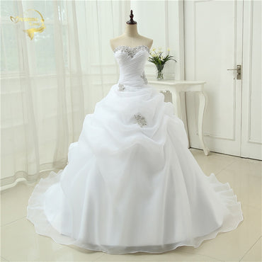 A Line Bridal Gown Beading Robe De Mariage Casamento OW3199