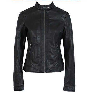 Jacket Leather Cleaning Single Motorcycle Temale Women's Leat
