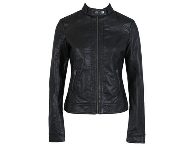Jacket Leather Cleaning Single Motorcycle Temale Women's Leat