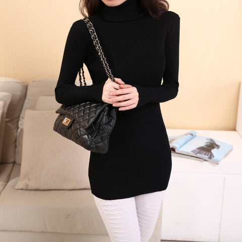 Pullovers Turtleneck Winter Autumn Women Clothes Jumper  Tops