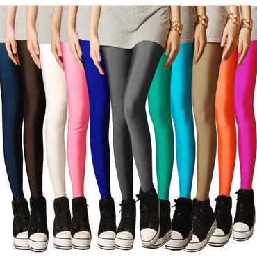 Candy Neon Leggings for Women High Stretched Female  Pants