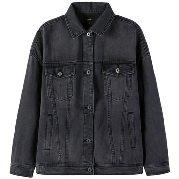 SEMIR Oversized Denim Jacket with Chest Pocket & Slant Pocket