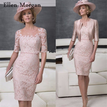 Knee  Short Jackets for Wedding Party Gowns Half Sleeves