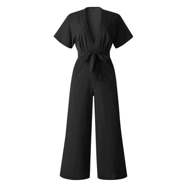 Jumpsuit Romper  Sleeve Deep V Neck Casual Playsuit Overalls