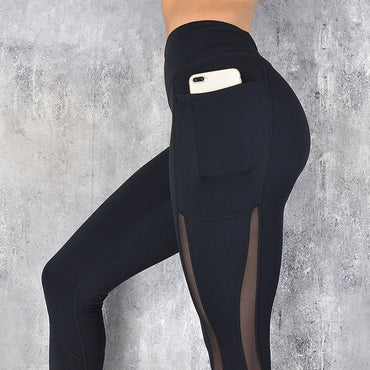Mesh Patchwork Fitness Leggings Women Workout Sports Pants