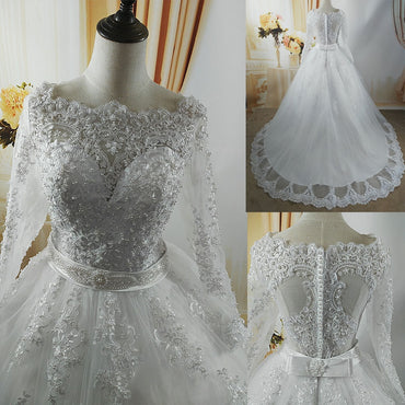 Elegant Ball Gown Pearls Lace sweetheart with lace edge Plus Size